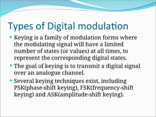 Comprehensive Overview of Analog and Digital Modulation Techniques in ...