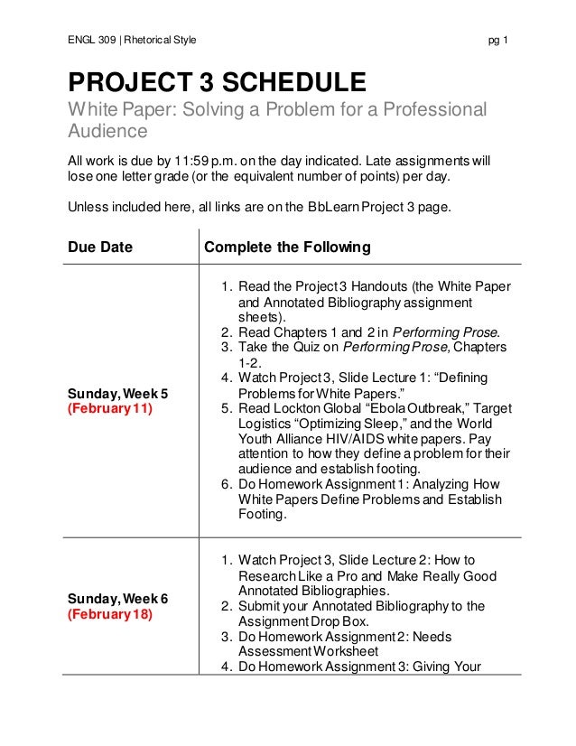 online engl309 sp17 project 3 schedule