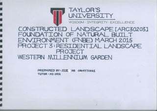 Project 3 Residential Landscape Project
