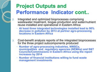 Integrated process for sustainable agro process waste treatment and climate change mitigation in eastern Africa