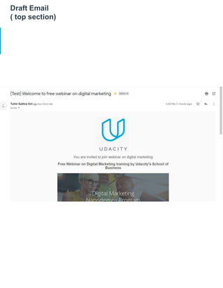 Draft Email
( top section)
 