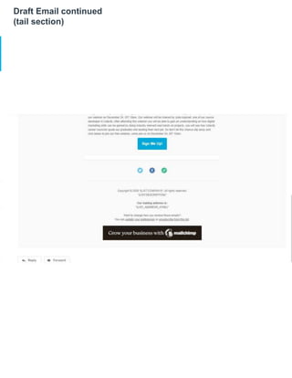 Draft Email continued
(tail section)
 