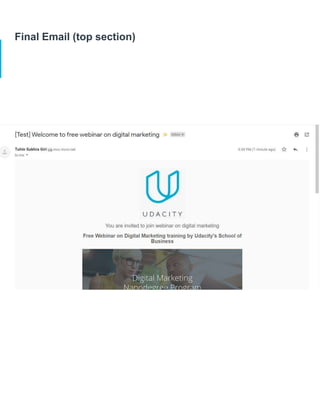 Final Email (top section)
 