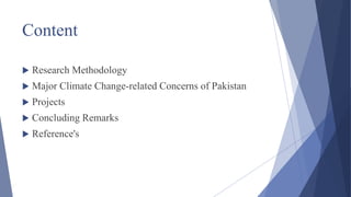 Project about climate change in Pakistan | PPTX