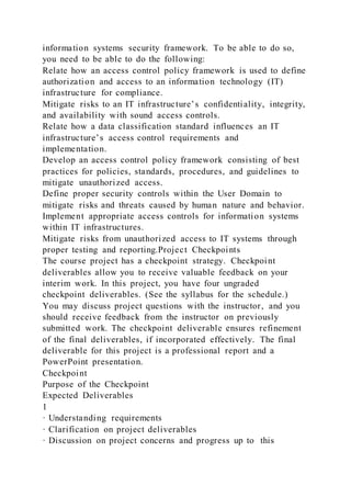 Project Access Control ProposalPurposeThis course project i | DOCX