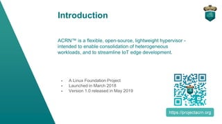 Project ACRN hypervisor introduction 