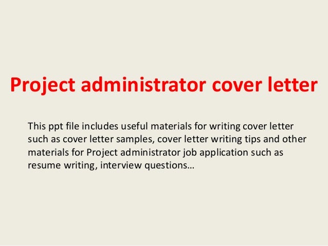 project administrator cover letter