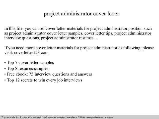 project administrator cover letter project administrator cover letter