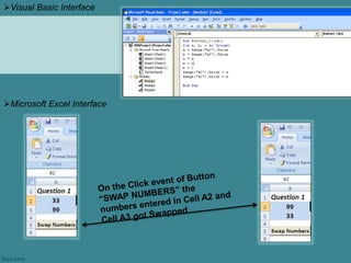 Visual Basic Interface
Microsoft Excel Interface
 