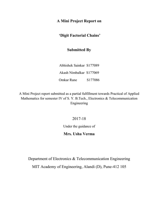 Digit Factorial Chains .(Euler Problem -74) (Matlab Programming ... image.
