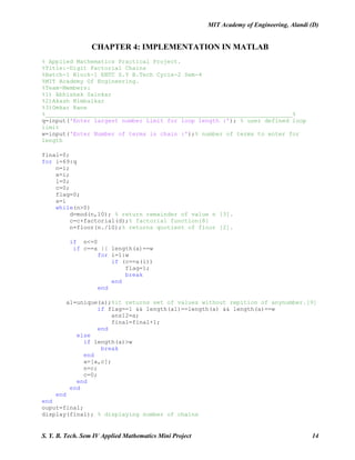 Digit Factorial Chains .(Euler Problem -74) (Matlab Programming ...