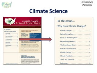 Climate Science
Symposium
Pam Knox
 