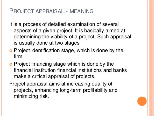 Project Appraisal And Its Techniques project-appraisal-and-its-techniques