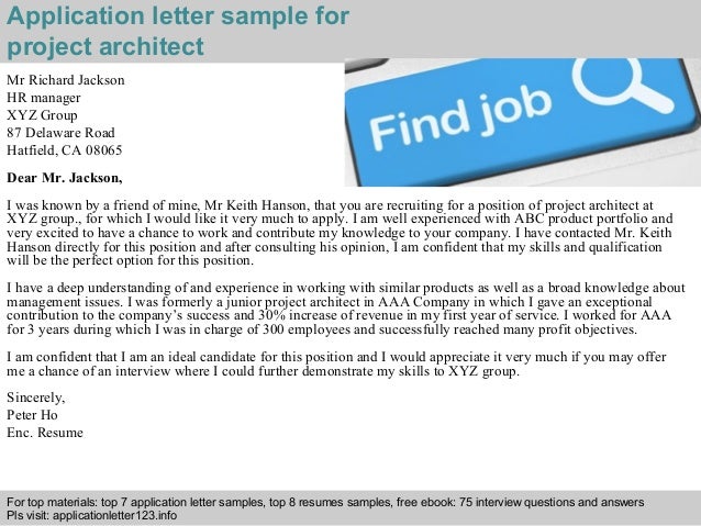 project architect application letter cover letter architect