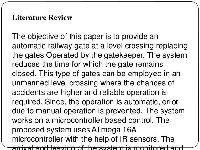 Gate for literature review picture