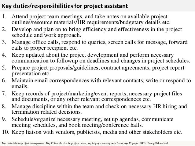 What Are The Responsibilities Of A Project Assistant? – NYJVPO