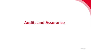 Slide 16
Audits and Assurance
 