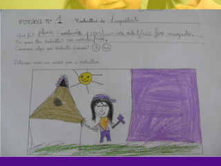 Sticks, glueCharacteristics of the modelI asked the architect not to pay too much attention to their plastic abilities,  because I wasn’t assessing them on plastic arts.The objective of motivating them was highly accomplished because the architect gave them continuous feedback about their work.  She said: Well done!, You can do like this.. ,This is great! , good idea!, etc.