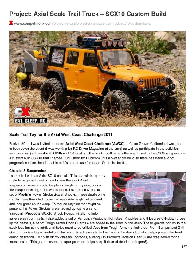 scale rc trail trucks