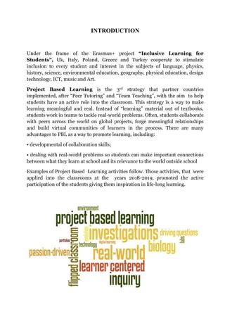 Erasmus+ Project Based Learning activities for Inclusion | PDF