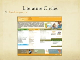 Literature Circles Eworkshop.on.ca 