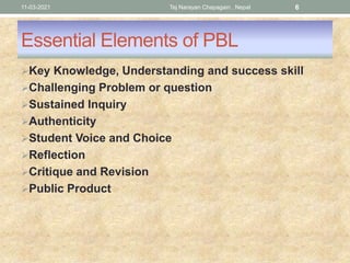 Project Based Learning M.ED. Teaching Strategic or Class room Dynamic | PPT