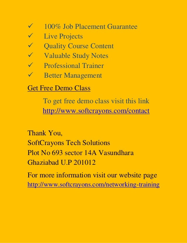 Project based networking training in delhi ncr