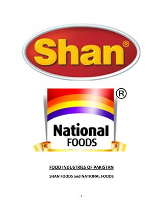 FOOD INDUSTRIES OF PAKISTAN
SHAN FOODS and NATIONAL FOODS

1

 