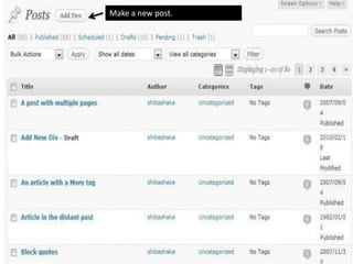 Categorize your posts.