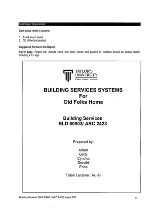 SEM 4 : PROJECT 2 BRIEF BUILDING SERVICES
