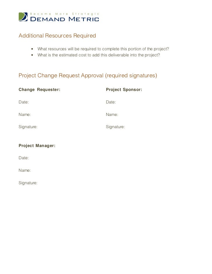 project change request form project change form