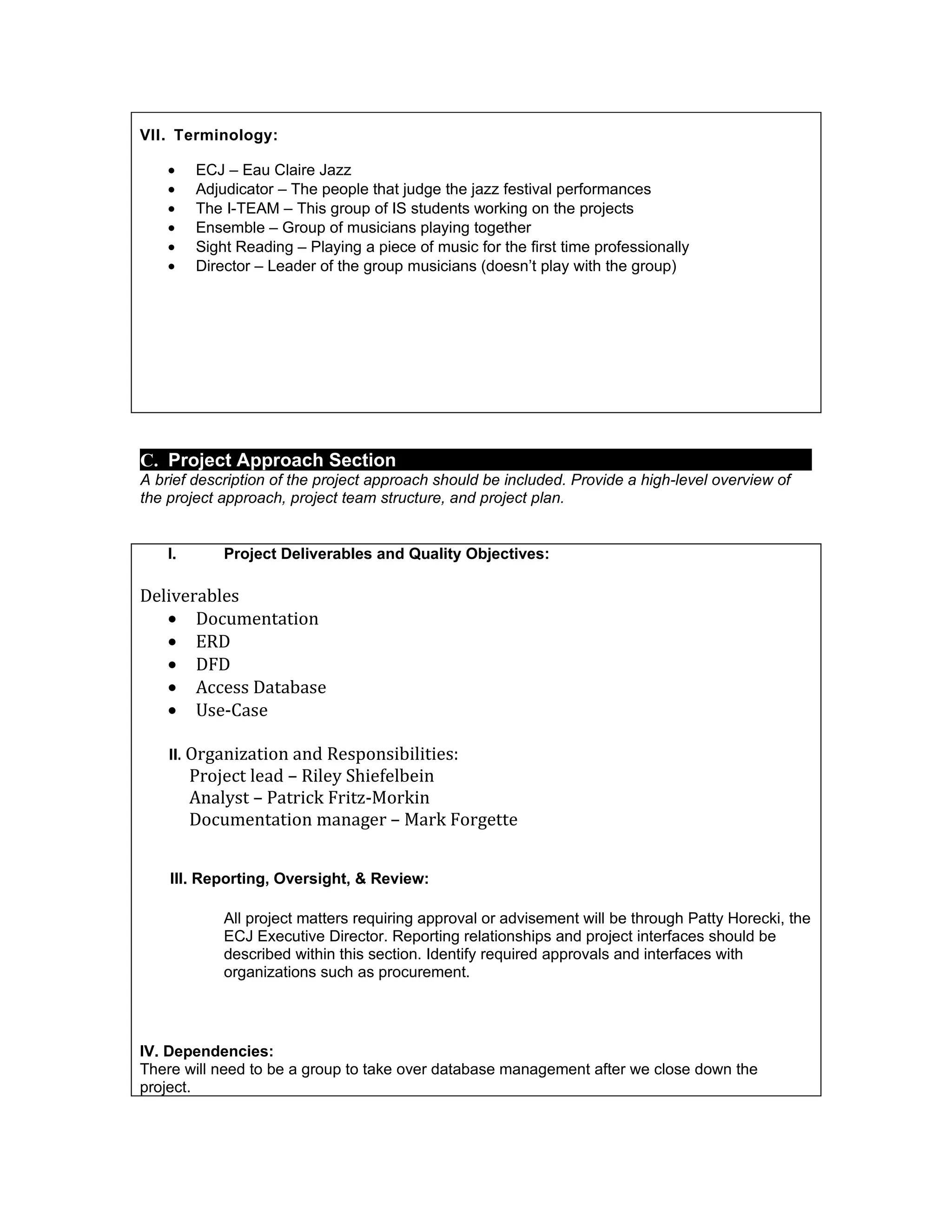 Project charter final | DOC