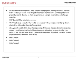 Project charter sample | PPTX