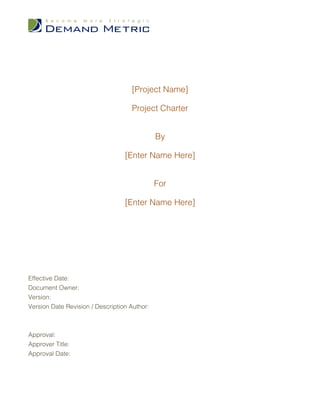 Project Charter Template | DOC