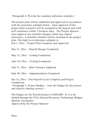 Projectmanagementdocs Project Charter Template