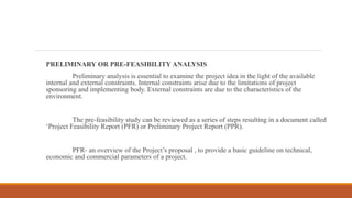 PROJECT CLASSIFICATION, IDENTIFICATION, FORMULATION | PPTX