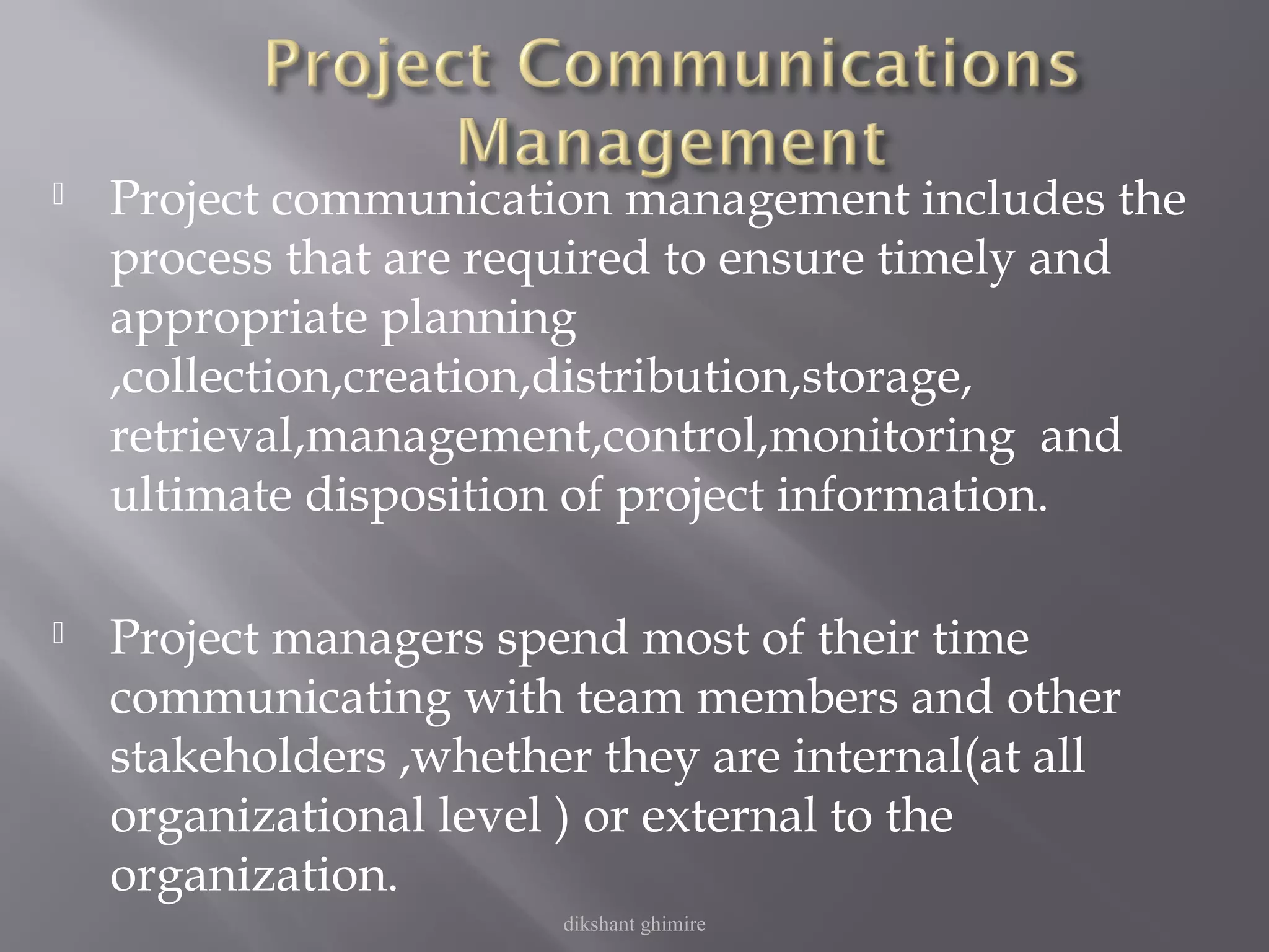 Project communication management | PPT
