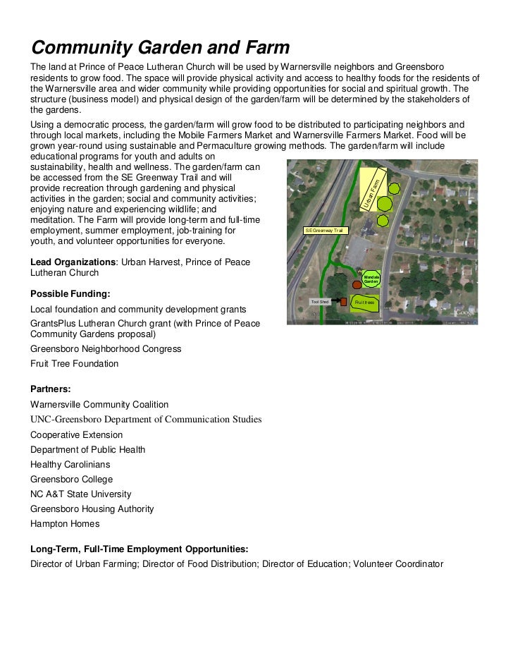 Warnersville Healthy Community Project Proposal