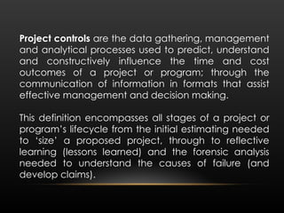 Project control presentation unit 3 MBA3 | PPT
