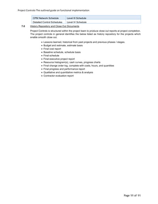 Project controls outlined | PDF