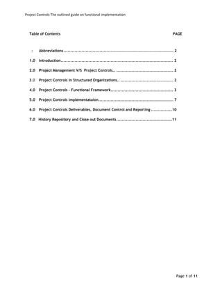 Project controls outlined | PDF