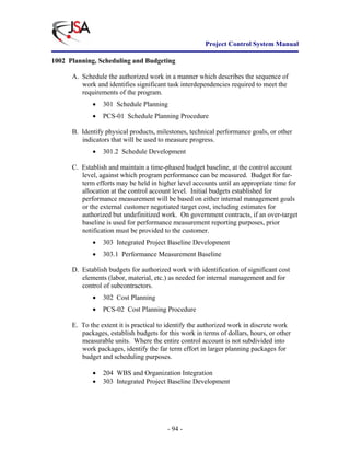 Project Control System Manual | PDF