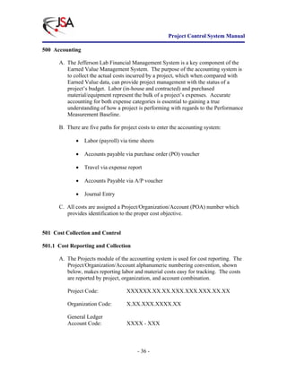 Project Control System Manual | PDF