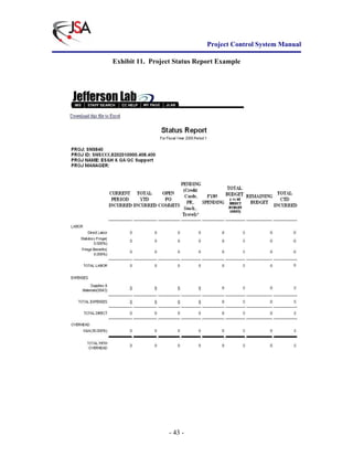 Project Control System Manual | PDF