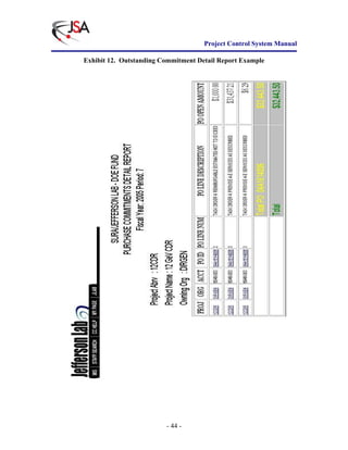 Project Control System Manual | PDF