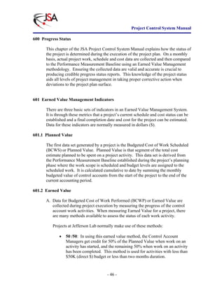 Project Control System Manual | PDF