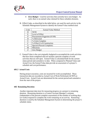 Project Control System Manual | PDF