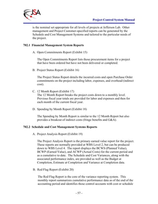 Project Control System Manual | PDF