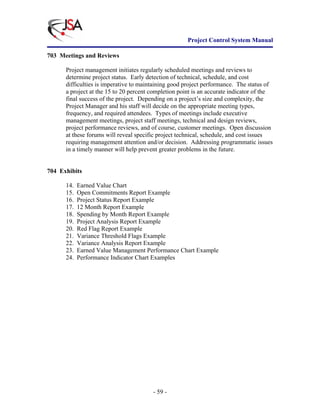 Project Control System Manual | PDF