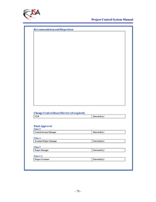 Project Control System Manual | PDF